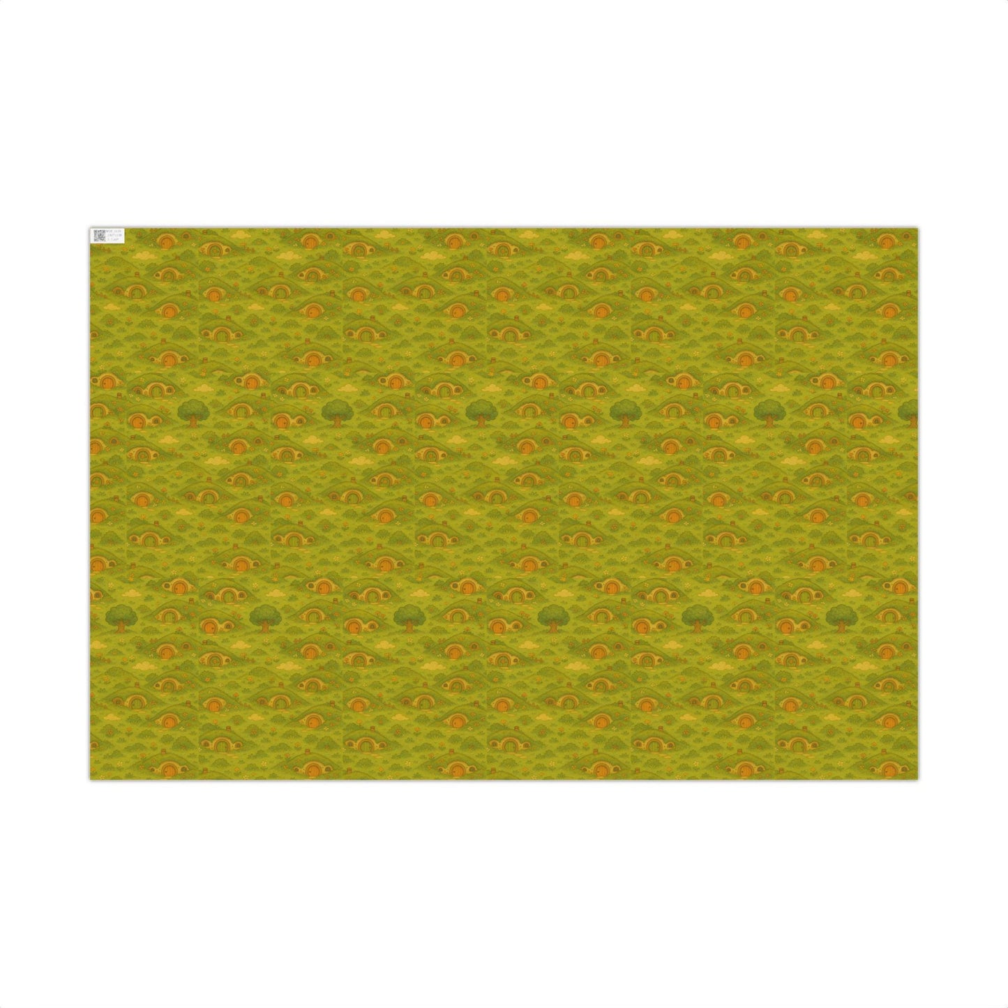 Wrapping Paper, Lord of the Rings Hobbiton Design, Gift Wrap Sheets, Party Supplies, Present Packaging, Birthday Wrap