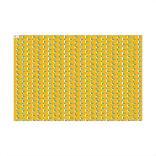 Cute Nessie from Apex Legends, Christmas Gift Wrap, Unique Holiday Present, Party Supplies, Game Room Decor Yellow Wrapping Paper Sheets