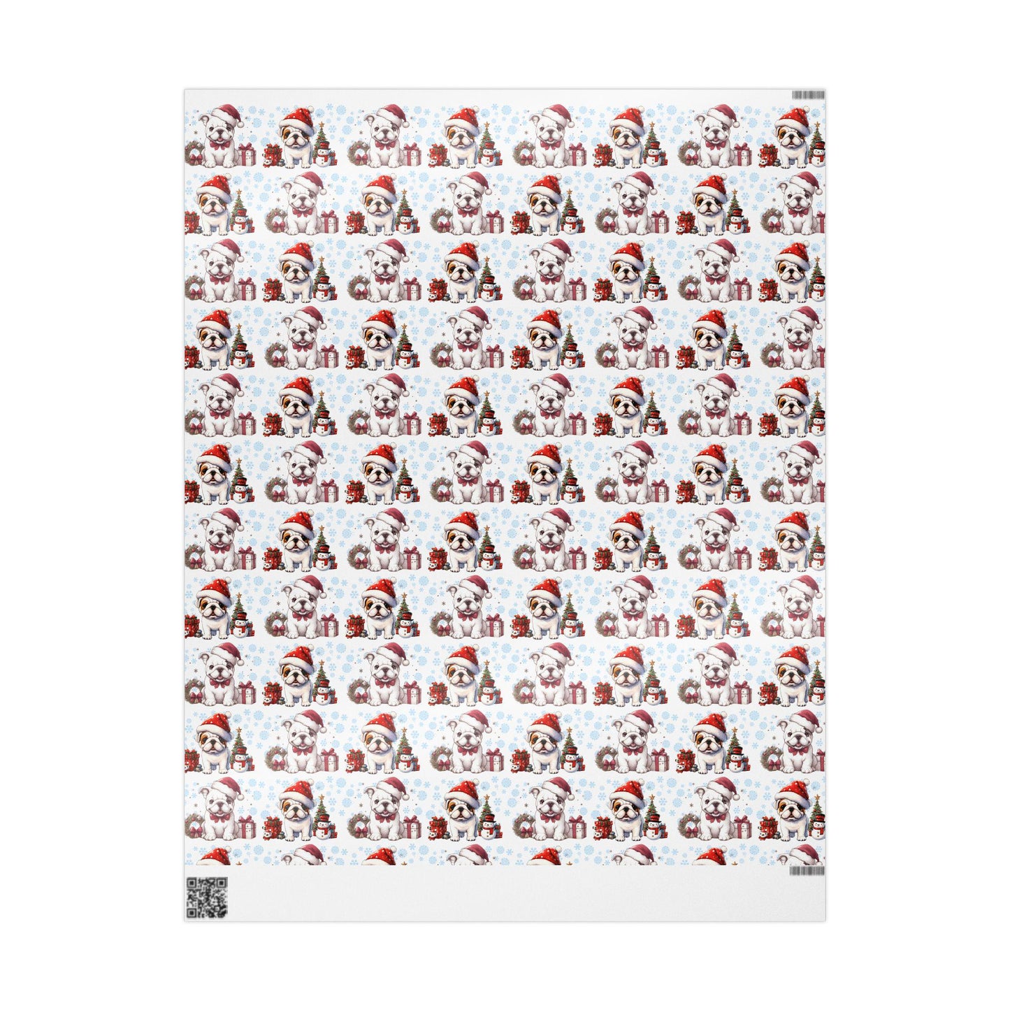 Bulldog Lovers Wrapping Papers, Christmas Gift Wrap, Cute Dog Holiday Present, Pet Owner Festive Paper, Animal Lover Xmas Decoration