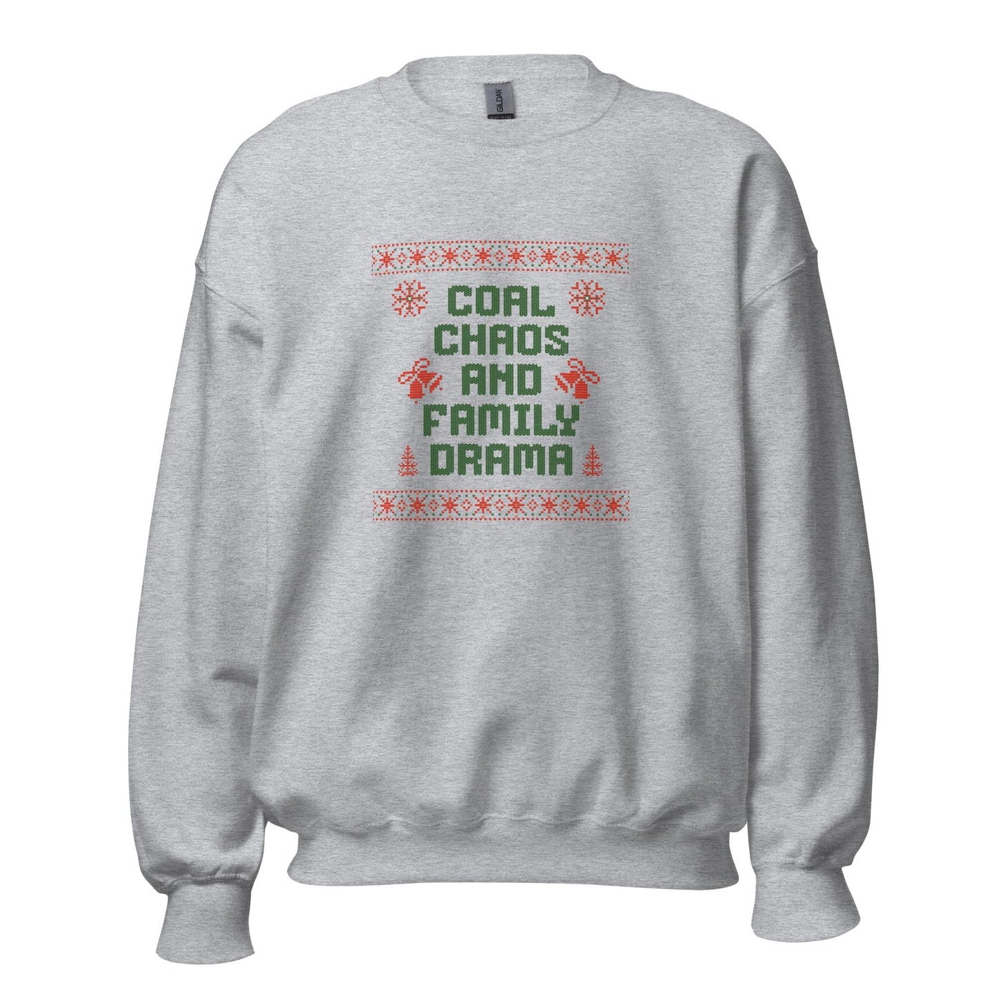 Ugly Christmas | Coal Chaos & Family Drama Jumper | Sarcastic Adult Funny Xmas Gift, Anti-Cheer Holiday Party Knit