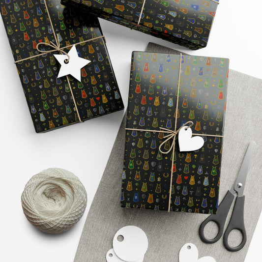 Wrapping Paper, RuneScape Cape Design, Gamer Gift Wrap, Gaming Holiday Decor, Video Game Theme, Geeky Present Wrap