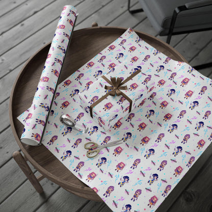 K-Pop Demon  Hunter Anime Wrapping Paper | Cute Chibi Gift Wrap | Kawaii Character Wrap | Korean Pop Fan Art | Aesthetic Gift Wrap Sheets