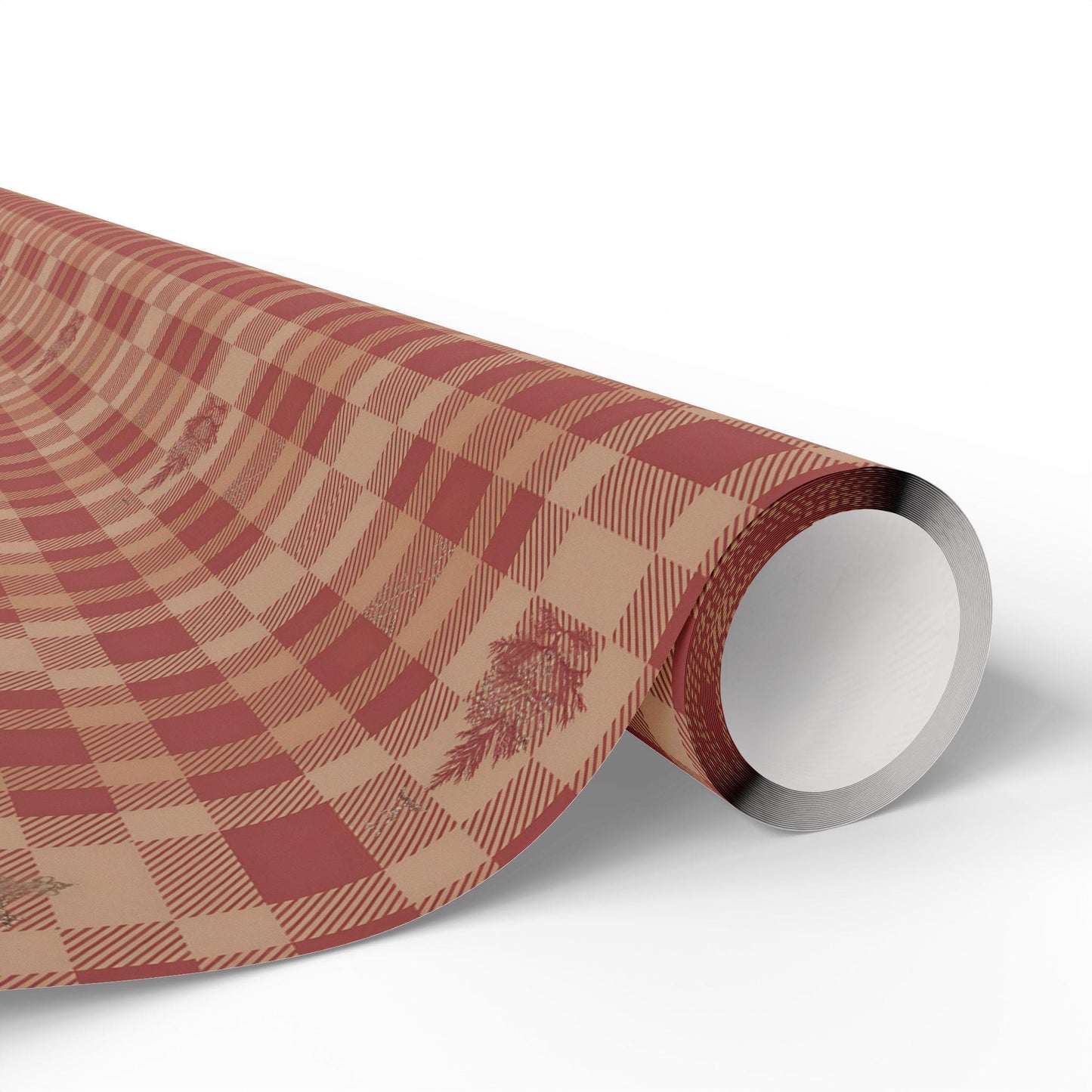 Wrapping Papers, Vintage Plaid GIFT WRAP, Raulph Lauren Christmas, Rustic Holiday, Light Red Muted Plaid Festive HOLIDAY Paper