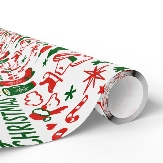 Western Christmas Wrapping Paper - Merry Yeehaw Christmas Gift Wrap, Cowboy Holiday Gift Wrap, Country Western Christmas Decor