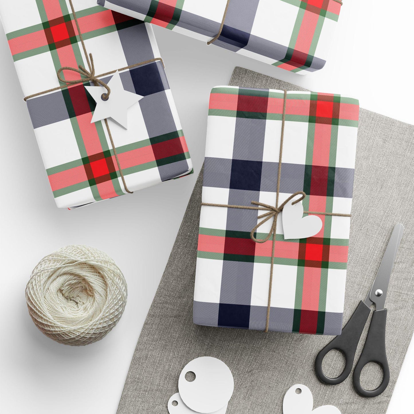 Plaid Wrapping Papers, Vintage Plaid GIFT WRAP, Raulph Lauren Christmas, Rustic Holiday,  Plaid Festive HOLIDAY Paper