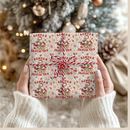 Wrapping Papers, Fanum Tax Meme Christmas Gift Wrap, Kids Funny Wrapping Paper, Brain Rot Slang Gift Wrap, Gen Alpha Meme, Holiday Gift Wrap