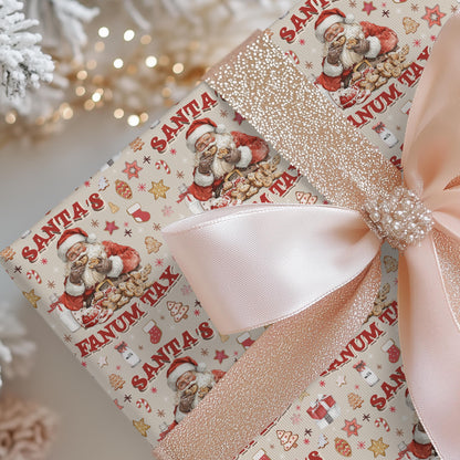 Wrapping Papers, Fanum Tax Meme Christmas Gift Wrap, Kids Funny Wrapping Paper, Brain Rot Slang Gift Wrap, Gen Alpha Meme, Holiday Gift Wrap