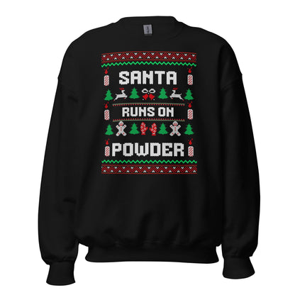 Santa Runs On Powder Funny Christmas Jumper | Ugly Xmas | Rude Festive Party Outfit | Secret Santa Gift