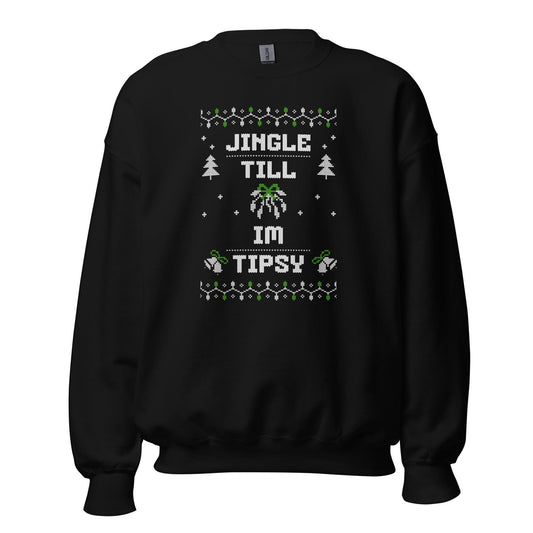 Jingle Till I’m Tipsy Funny Ugly Christmas Jumper | Booze Festive Knitwear | Drinking Party Xmas Gift for Friends