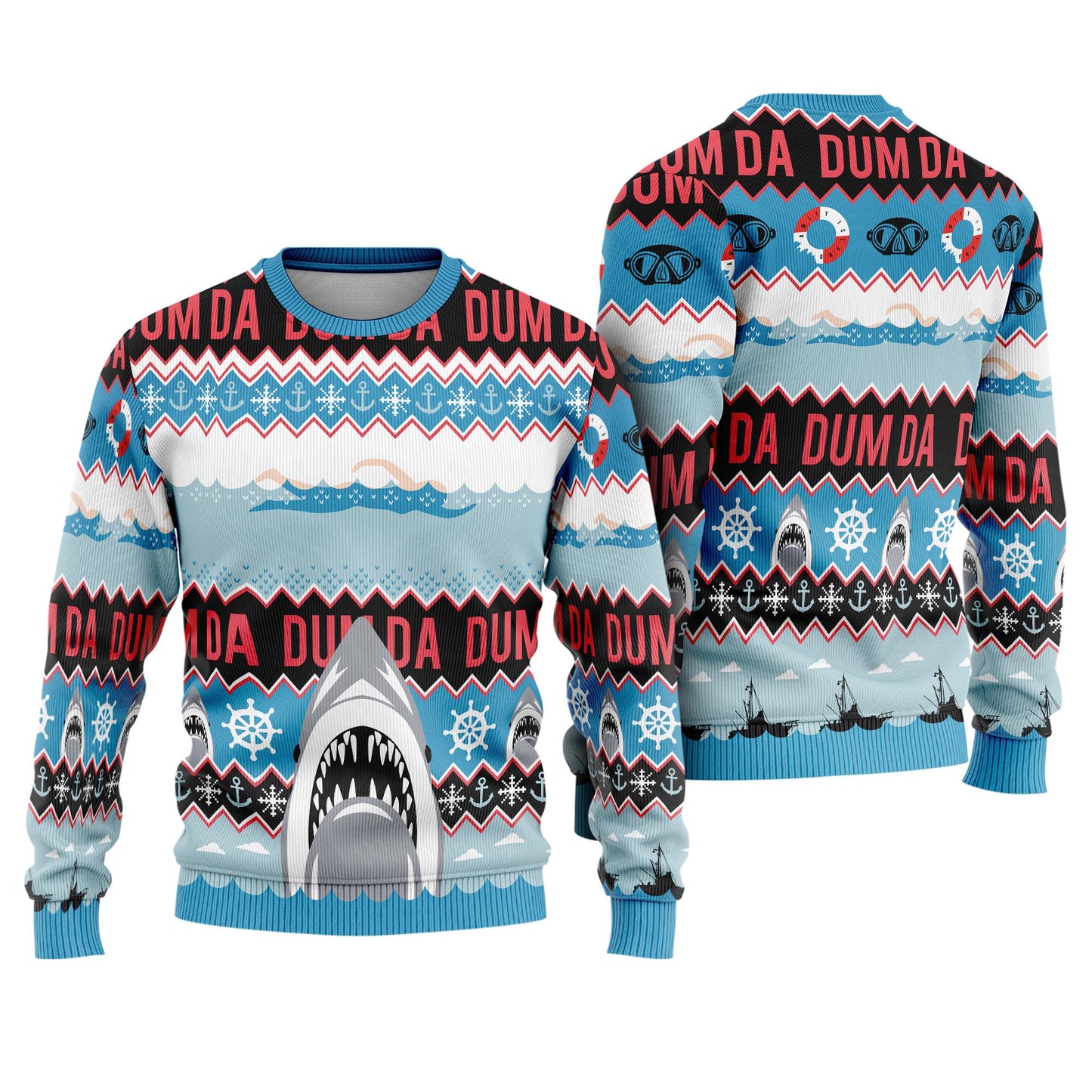 Shark Ugly Christmas Sweatshirt, Shark Ugly Sweater, Christmas Movie Wool Sweater, Xmas Gifts Party, Christmas 2025 Sweater