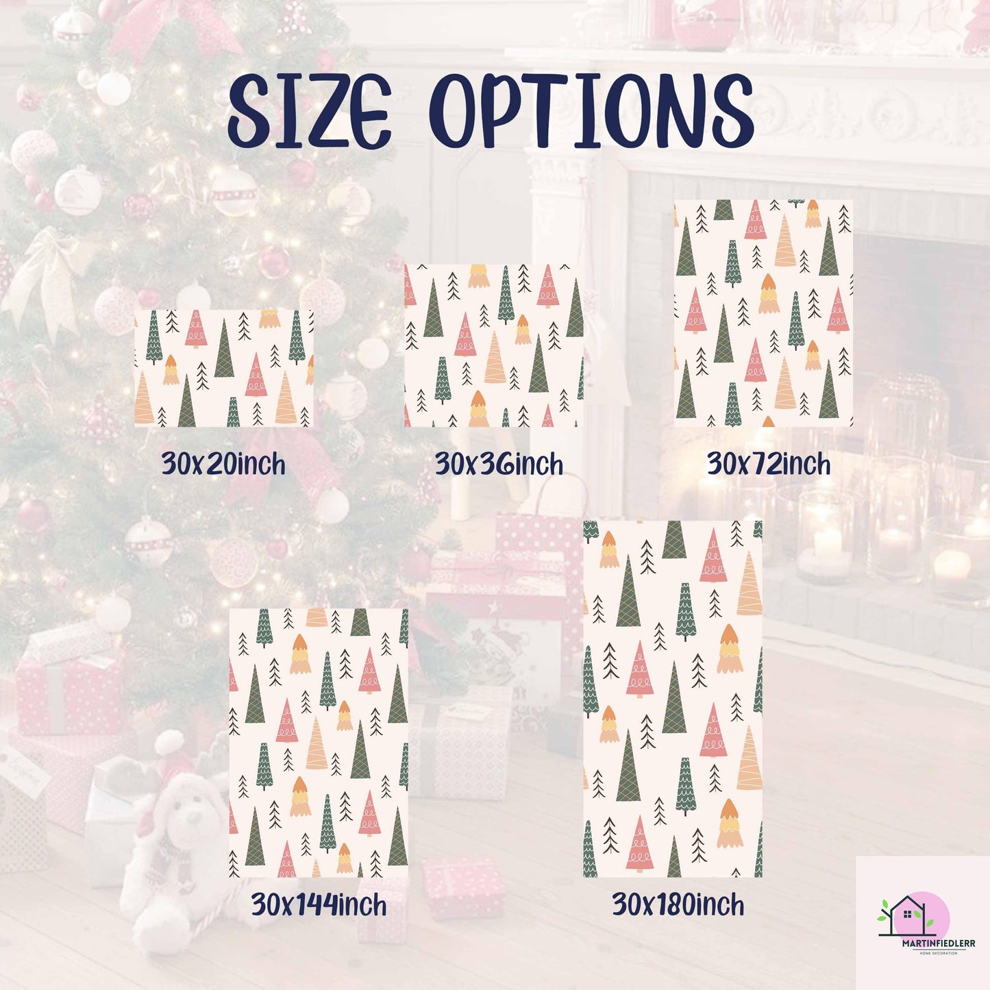 Modern Christmas Tree Wrapping Paper: Scandinavian Holiday Style