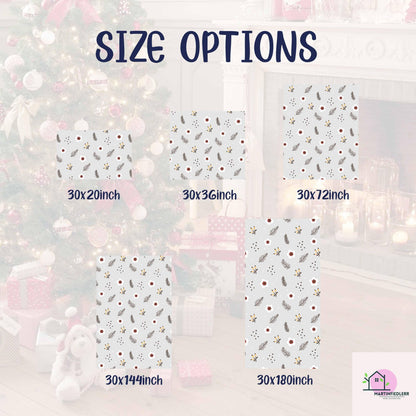 Beige Floral Christmas Wrapping Paper: Elegant Festive Gift Wrap