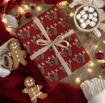 67 Wrapping Papers, 67 Meme Christmas Gift Wrap, Kids Funny Wrapping Paper, Reindeer 67 Wrap, Brain Rot meme, Holiday Gift Wrap