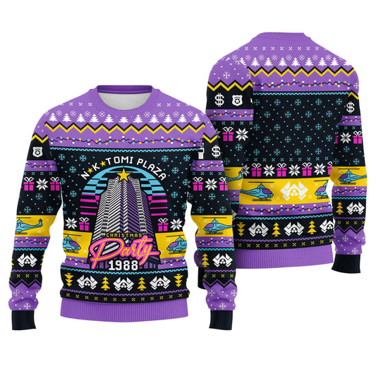 Die Hard Ugly Christmas Sweater, Nakatomi Plaza Christmas Party 1988 Sweatshirt, John Mcclane Ugly Xmas Sweater, Funny Christmas Movie Shirt