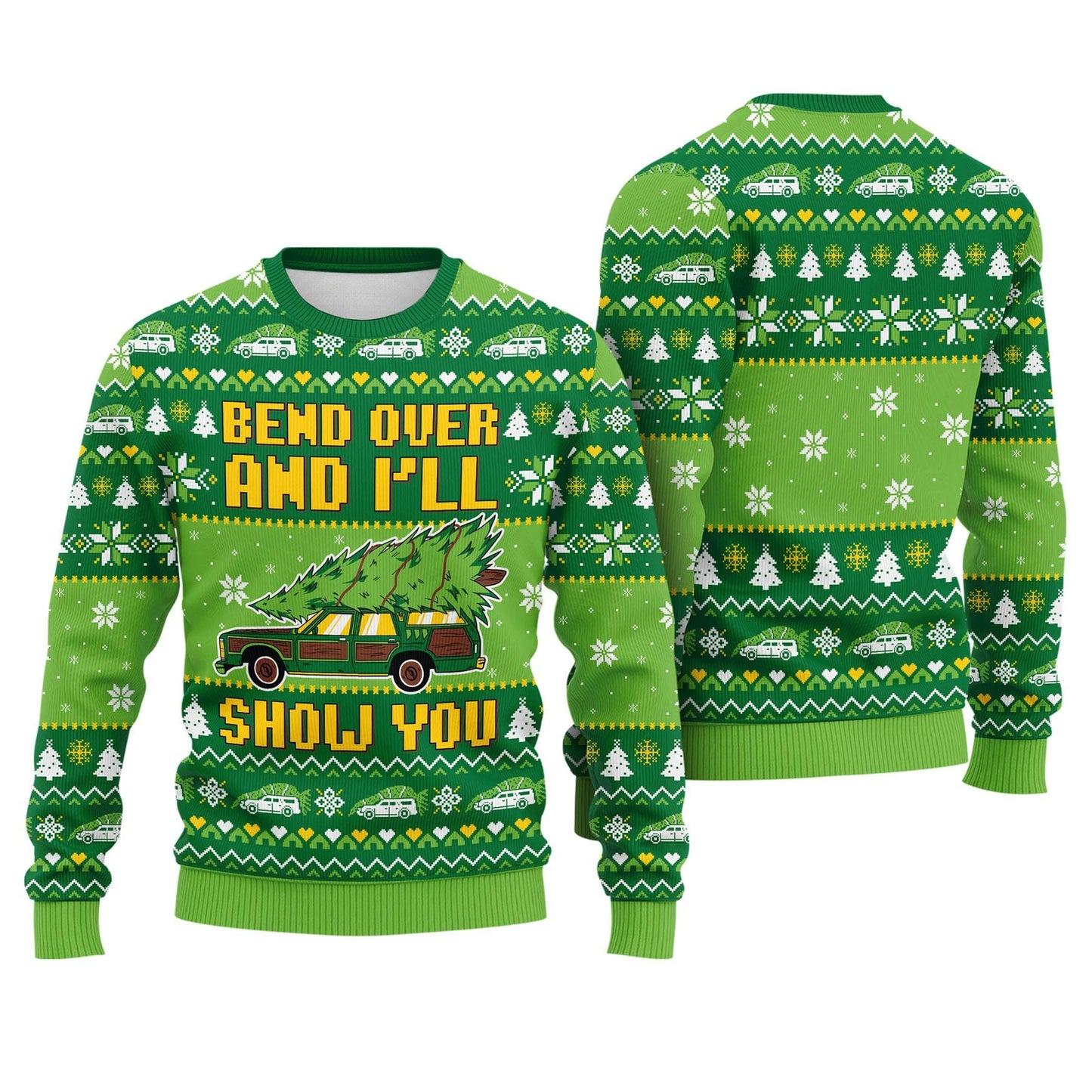 Bend Over And I'll Show You Ugly Christmas Sweater, Christmas Sweatshirt, Xmas Movie Party, Griswold Family Sweatshirt, Christmas Vacation