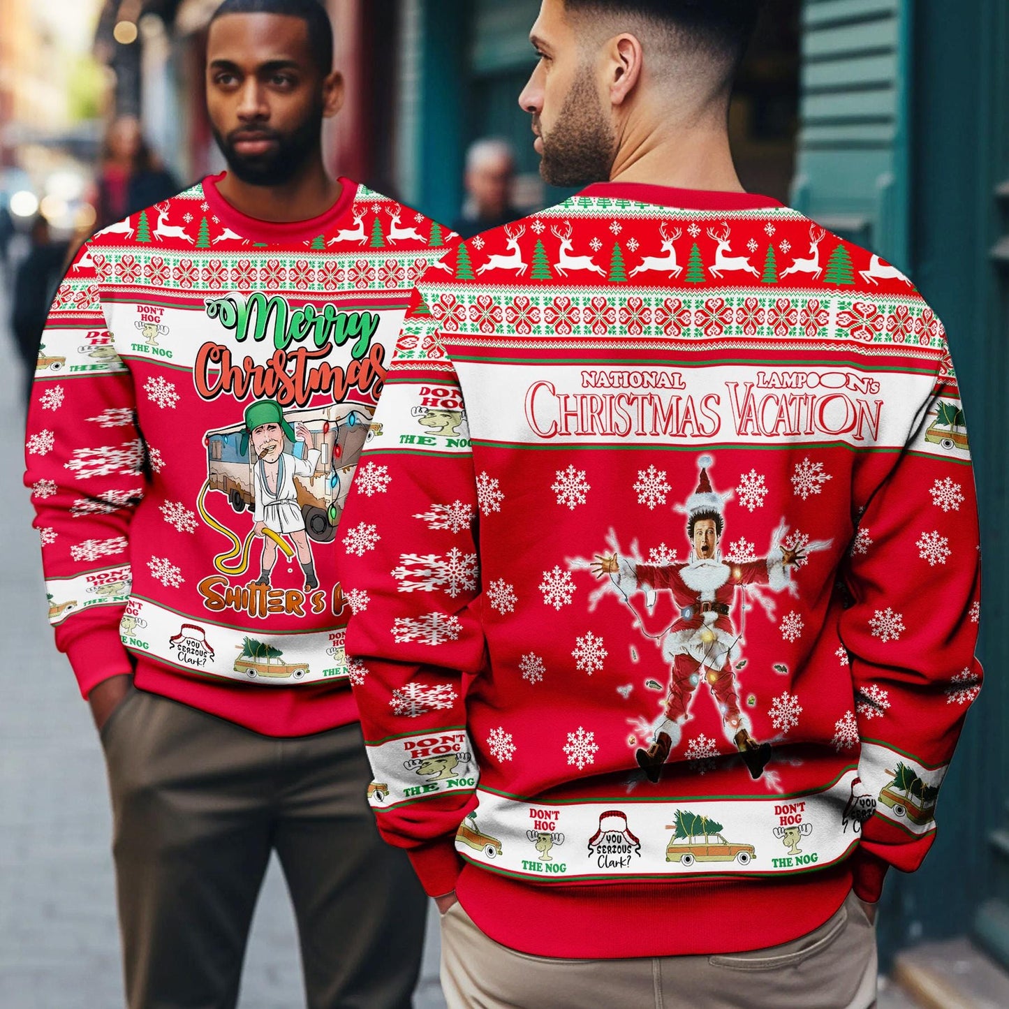 Cousin Eddie Ugly Sweater, National Lampoon's Christmas Vacation Sweater, Merry Christmas Shitter's Full Shirt, Griswold Family Sweatshirt