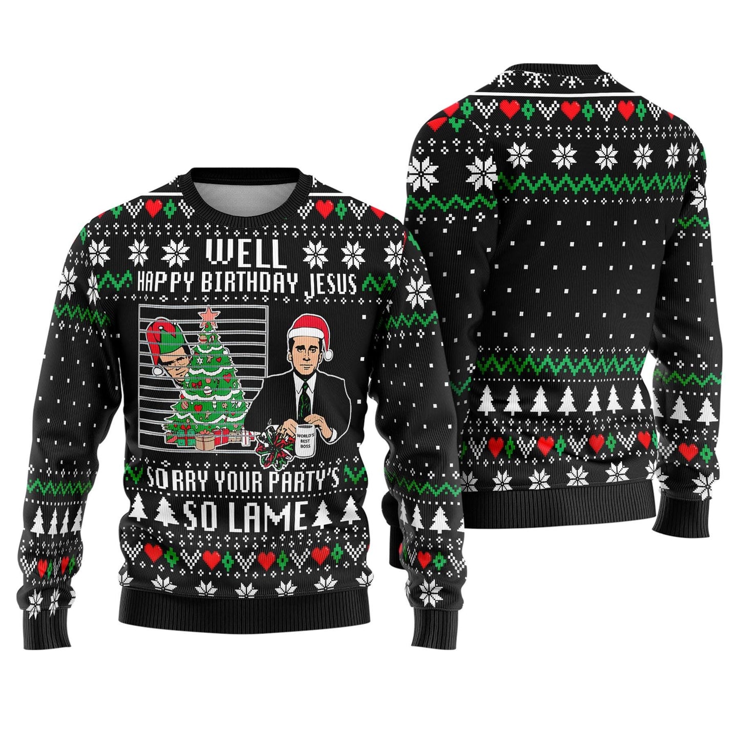Michael Scott The Office Ugly Christmas Sweater, Well Happy Birthday Jesus Christmas Shirt, Michael Scott Ugly Sweater, Christmas Gift Shirt