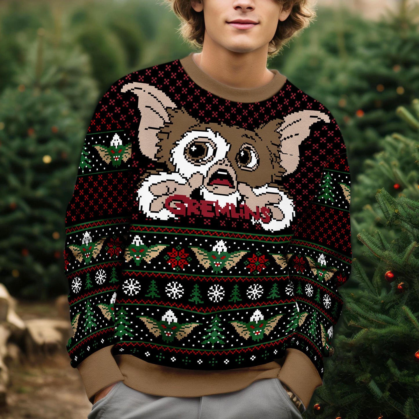 Gizmo Gremlins Ugly Christmas Sweater, Gremlins Christmas Movie Ugly Sweater, Gremlins Family Xmas Sweatshirt, Christmas Party 2025 Gifts