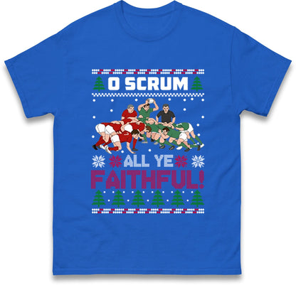 O Scrum All Ye Faithful Funny Rugby Christmas Jumper, Offensive Xmas Funny Christmas Jumper, Xmas Rude Adults Humorous Hoodie, Christmas Top