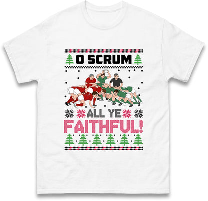 O Scrum All Ye Faithful Funny Rugby Christmas Jumper, Offensive Xmas Funny Christmas Jumper, Xmas Rude Adults Humorous Hoodie, Christmas Top