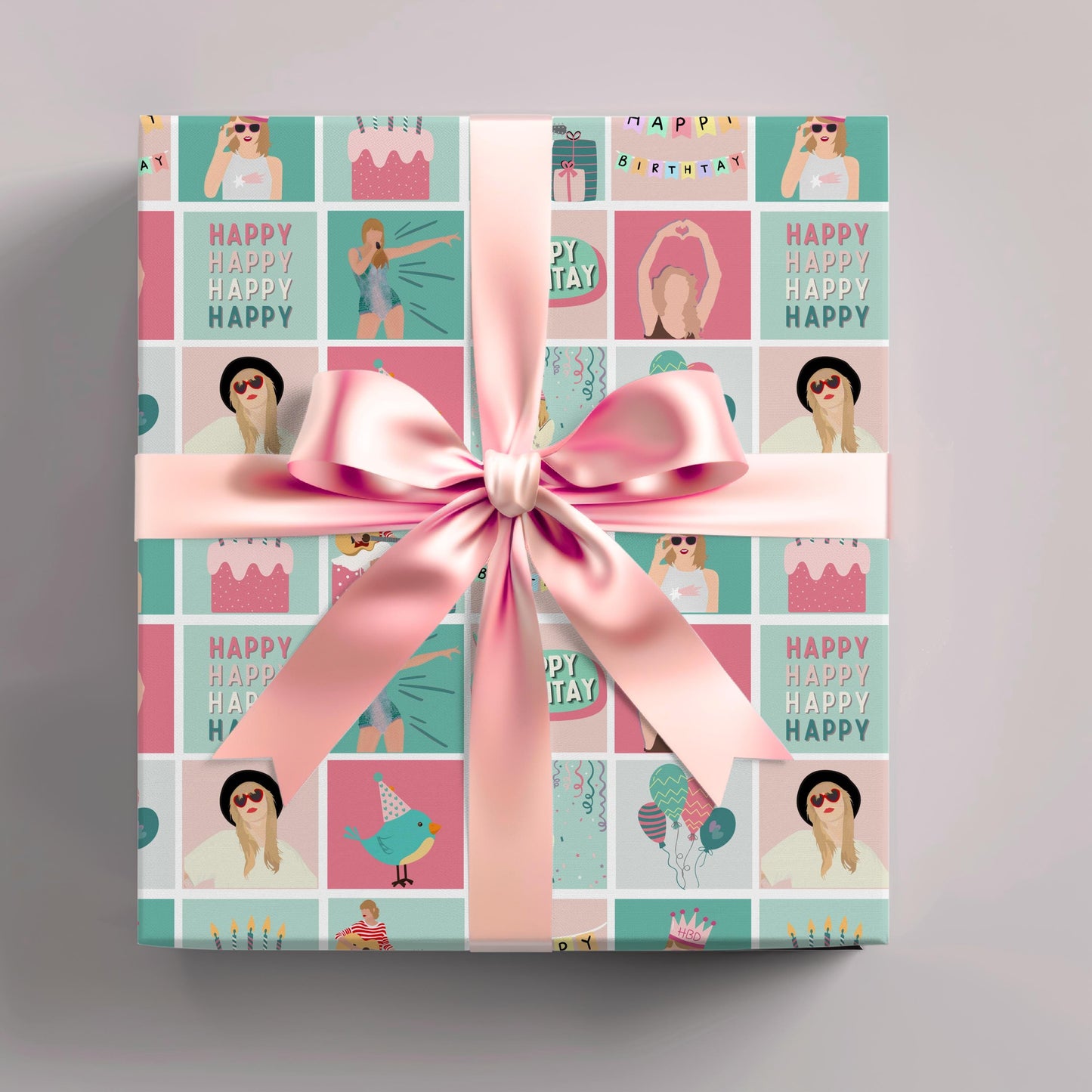 Taylor Birthday Gift Wrapping Paper: Fan Theme Bday Gift Wrap
