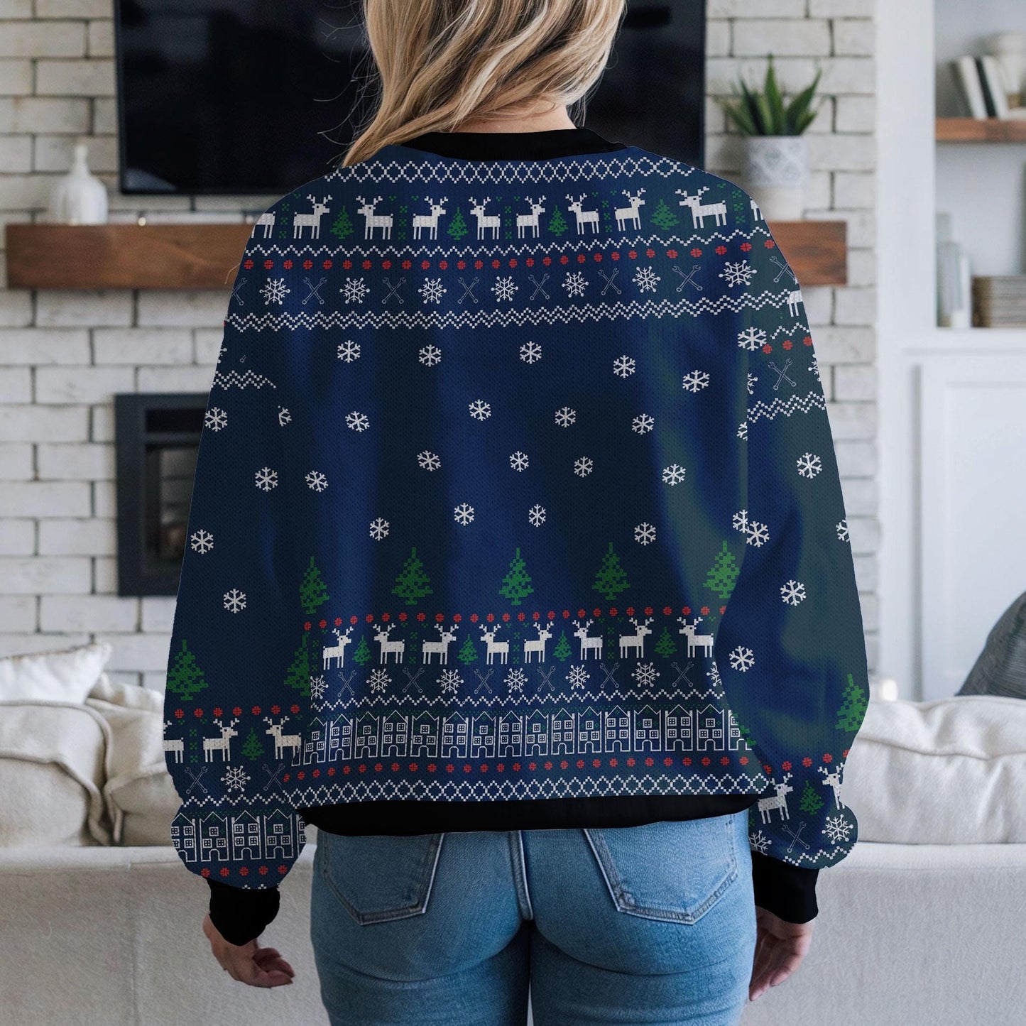 Santa’s Favorite Ironworker Ugly Christmas Sweater, Funny Construction Worker Holiday Sweatshirt, Christmas Gift for Ironworkers