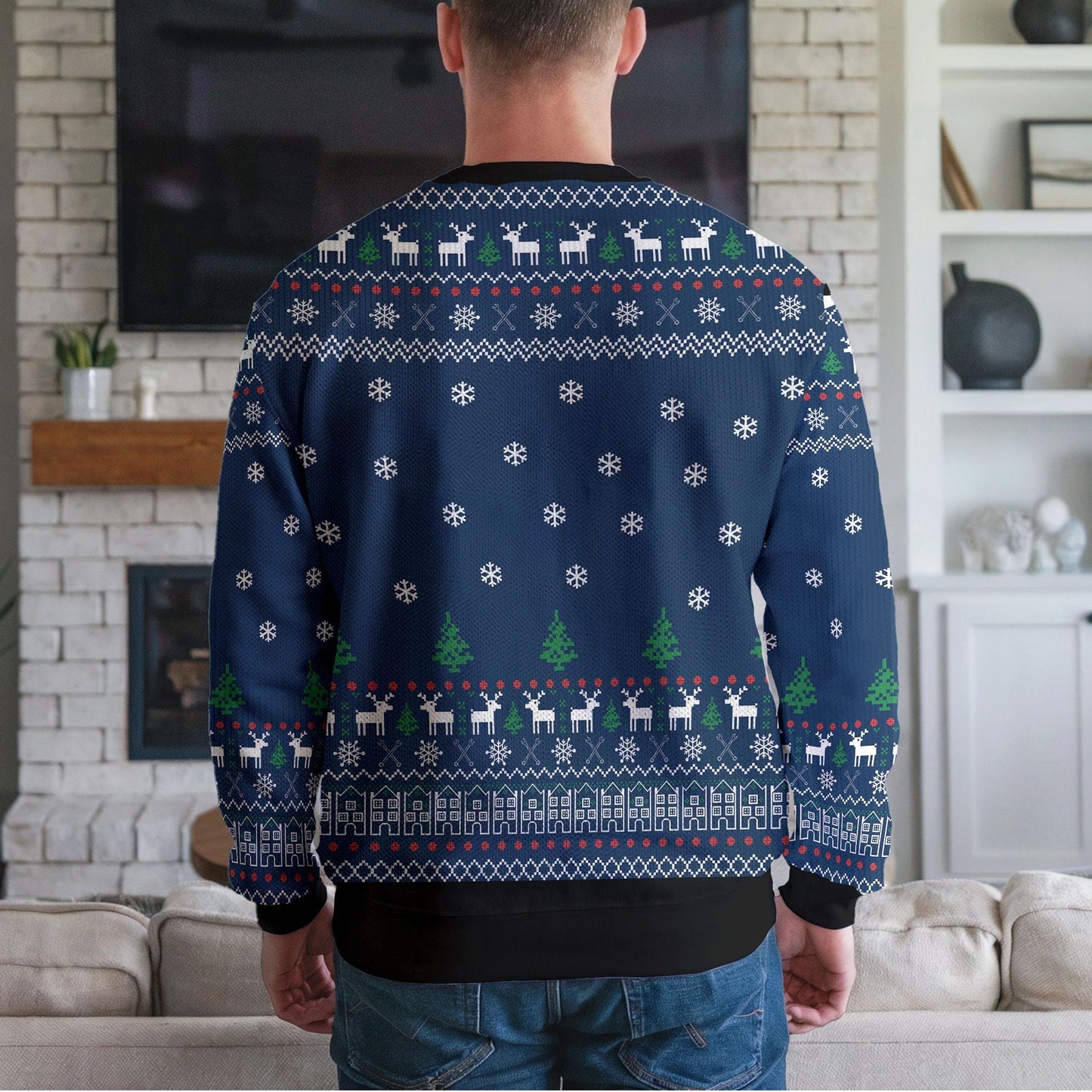 Santa’s Favorite Ironworker Ugly Christmas Sweater, Funny Construction Worker Holiday Sweatshirt, Christmas Gift for Ironworkers