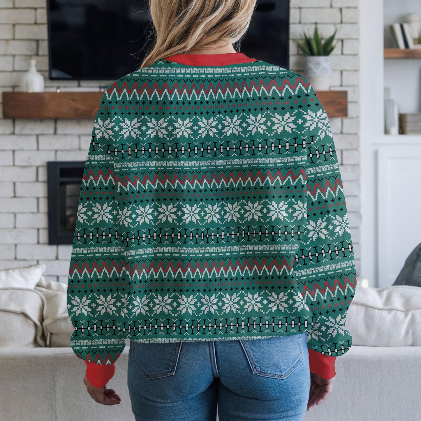 Funny Shark Christmas Ugly Sweater, Shark Family Holiday Sweatshirt, Cute Winter Christmas Jumper Gift for Men Women Kids