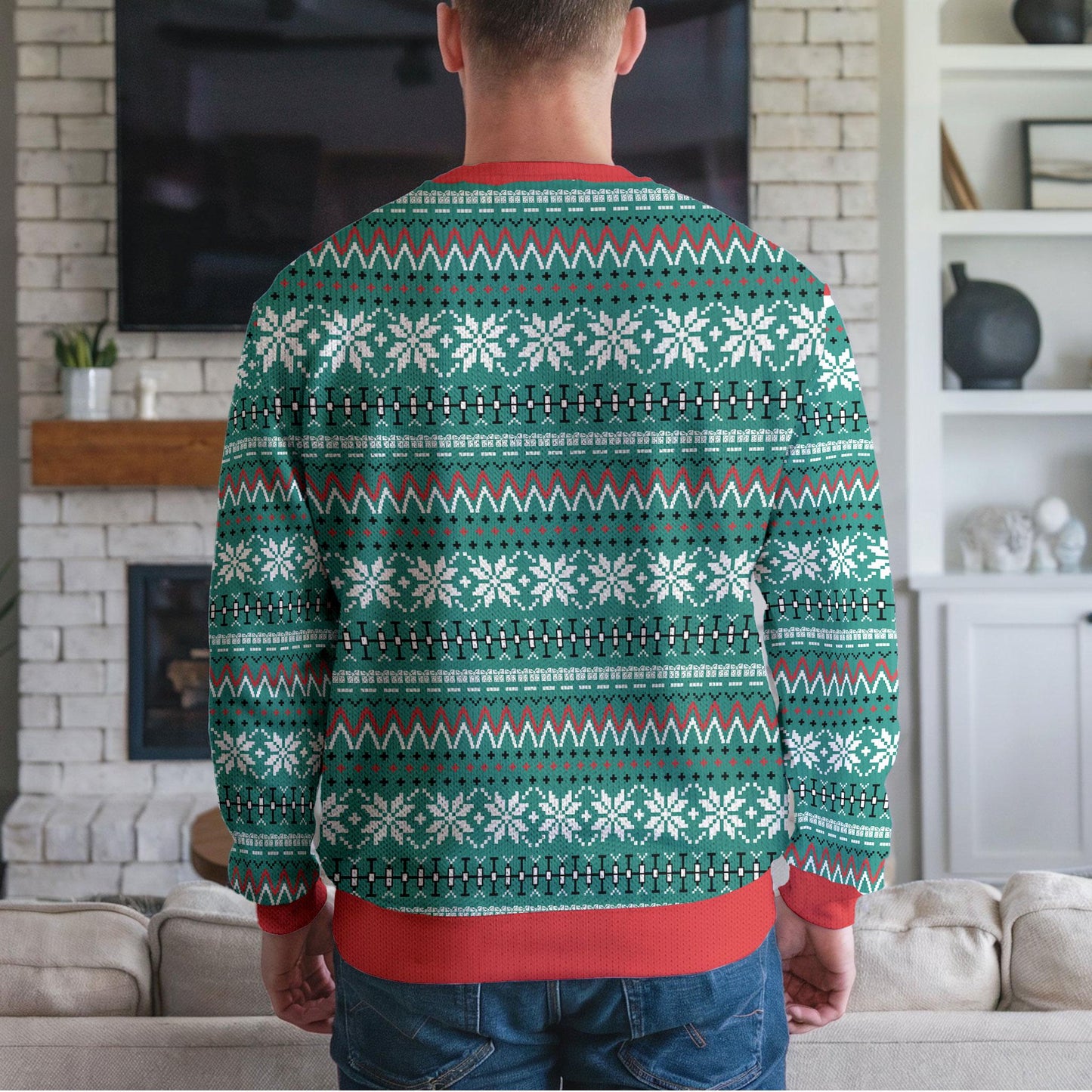 Funny Shark Christmas Ugly Sweater, Shark Family Holiday Sweatshirt, Cute Winter Christmas Jumper Gift for Men Women Kids