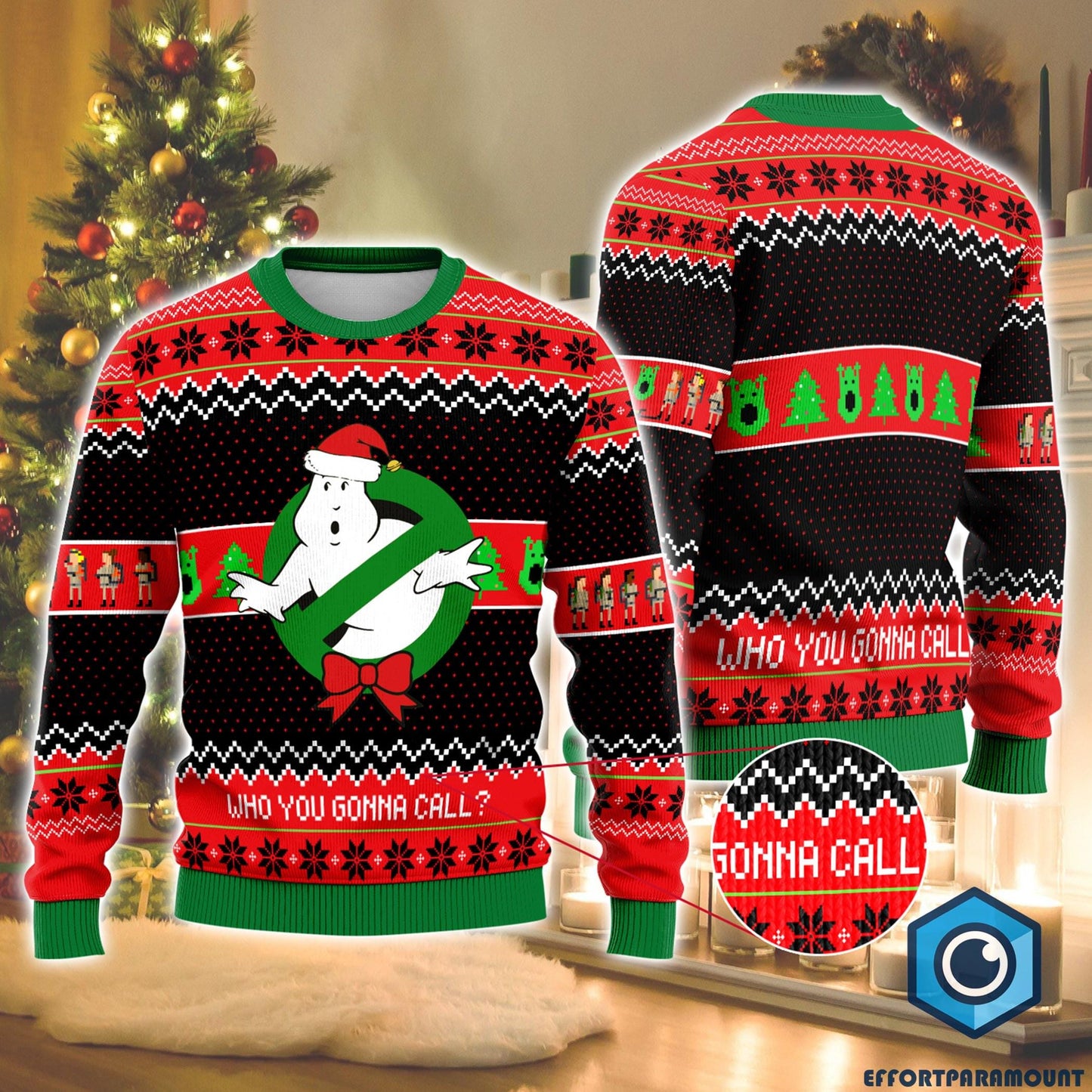 Ghostbusters Ugly Christmas Sweater, Ghostbusters Christmas Sweatshirt, Gift for Fan, Christmas Gifts