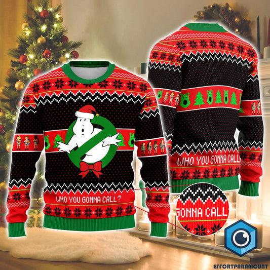 Ghostbusters Ugly Christmas Sweater, Ghostbusters Christmas Sweatshirt, Gift for Fan, Christmas Gifts
