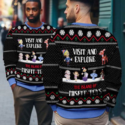 Misfit Toys Ugly Christmas Sweatshirt, Rudolphs The Red Nosed Reindeer Xmas Ugly Sweatshirt, Rudolph Xmas Gifts, Christmas Movie Party 2025