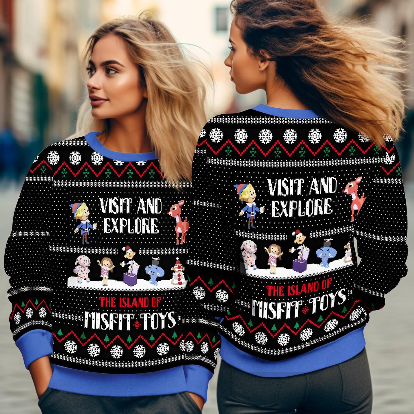 Misfit Toys Ugly Christmas Sweatshirt, Rudolphs The Red Nosed Reindeer Xmas Ugly Sweatshirt, Rudolph Xmas Gifts, Christmas Movie Party 2025