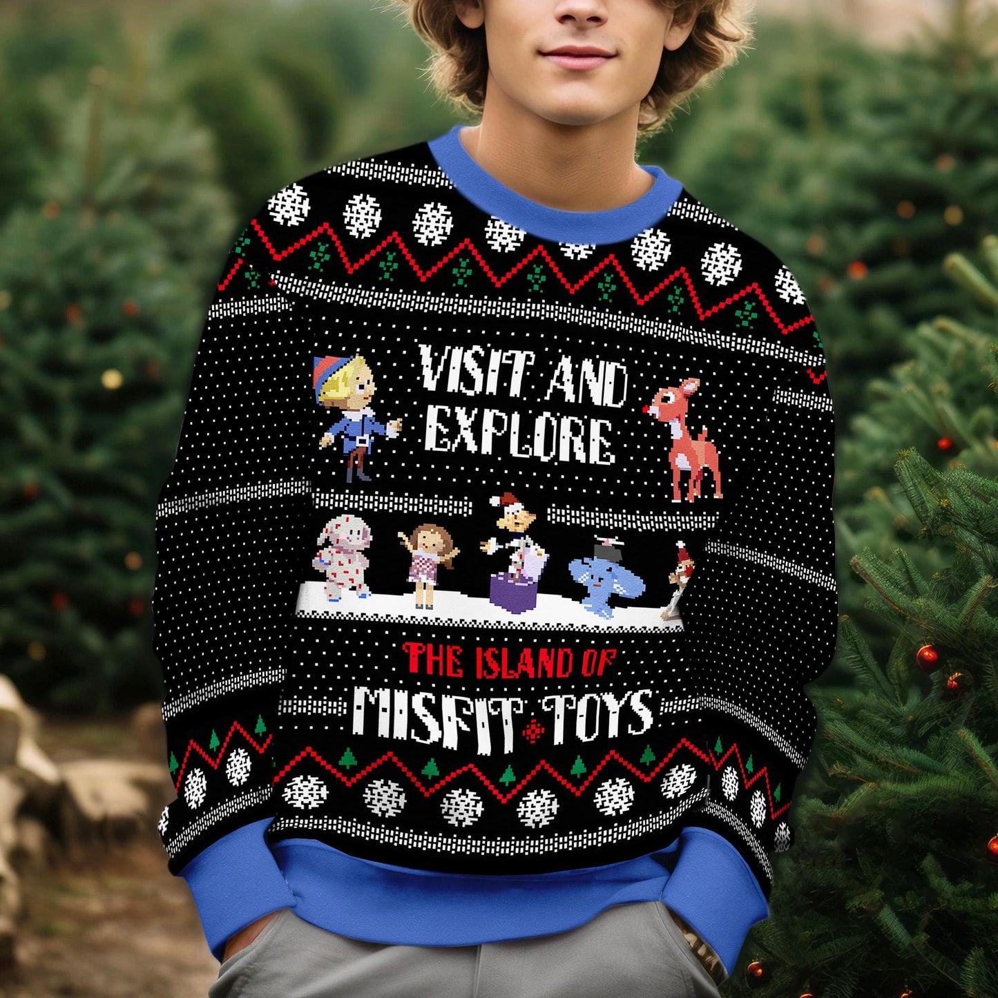 Misfit Toys Ugly Christmas Sweatshirt, Rudolphs The Red Nosed Reindeer Xmas Ugly Sweatshirt, Rudolph Xmas Gifts, Christmas Movie Party 2025