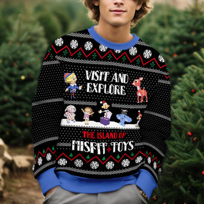 Misfit Toys Ugly Christmas Sweatshirt, Rudolphs The Red Nosed Reindeer Xmas Ugly Sweatshirt, Rudolph Xmas Gifts, Christmas Movie Party 2025