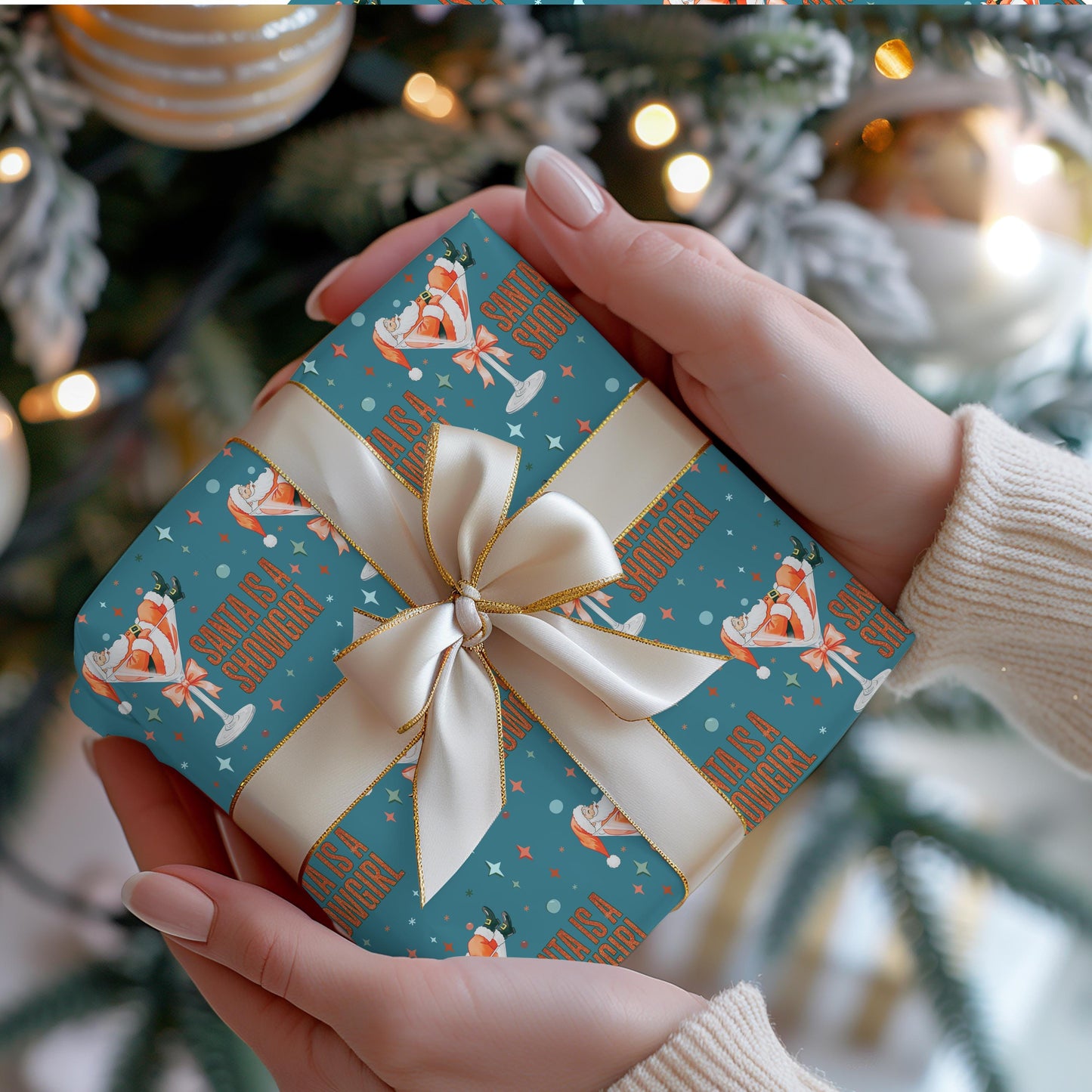 Showgirl Gift Wrapping Papers - Christmas Gift Wrap - Xmas Showgirl Holiday Gift, Tswift Gift Idea