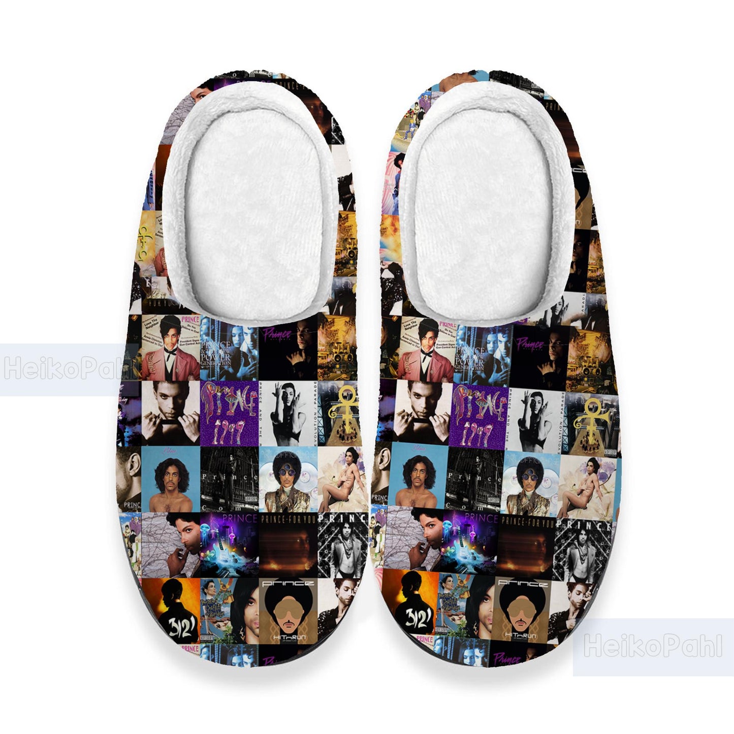 Prince Music 3D All Over Printed Slippers, Purple Rain, Custom Rubber Slippers, Winter Slippers, Lightweight Rubber Sole, Cotton Slipper