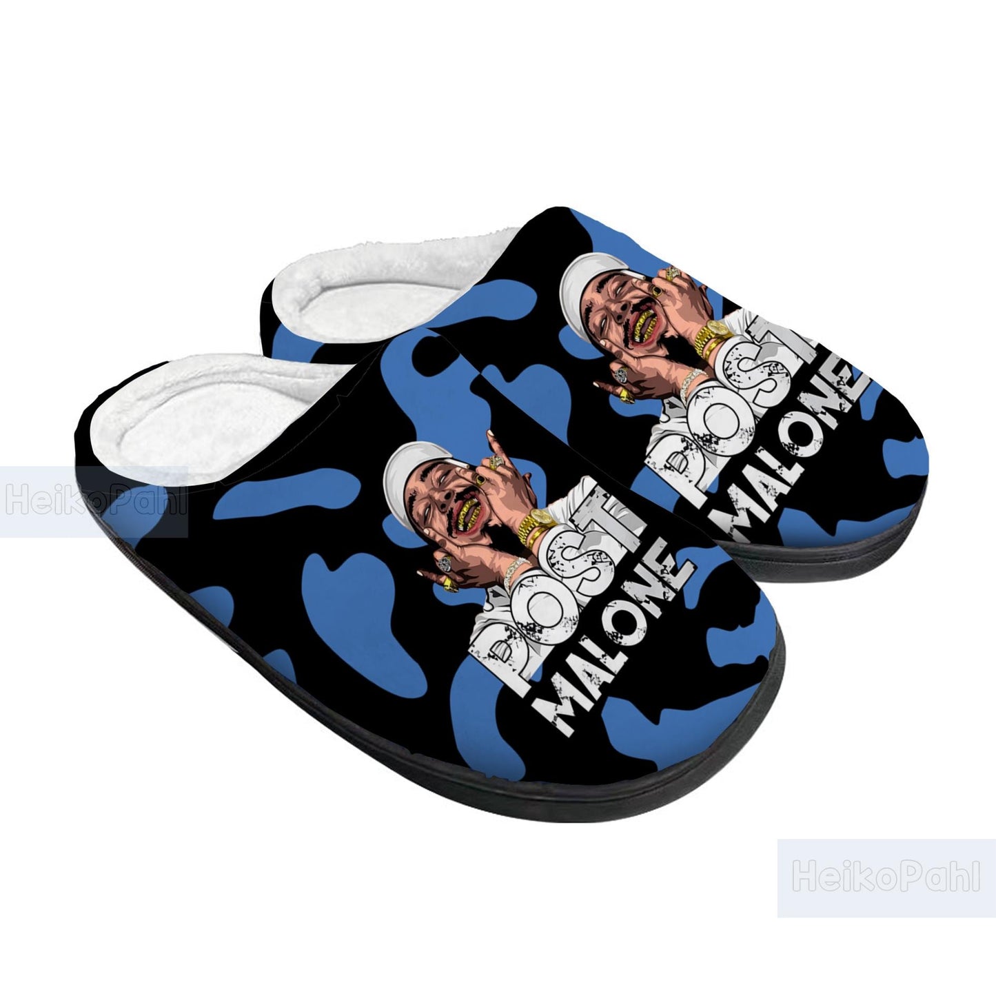 Post Malone Music 3D All Over Printed Slippers, Rapper, Winter Slippers, Custom Rubber Slippers, Lightweight Rubber Sole, Cotton Slipper