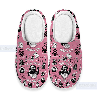 Halloween No You Hang Up 3D All Over Print Slippers, Winter Slippers, Custom Rubber Slippers, Lightweight Rubber Sole, Cotton Slipper