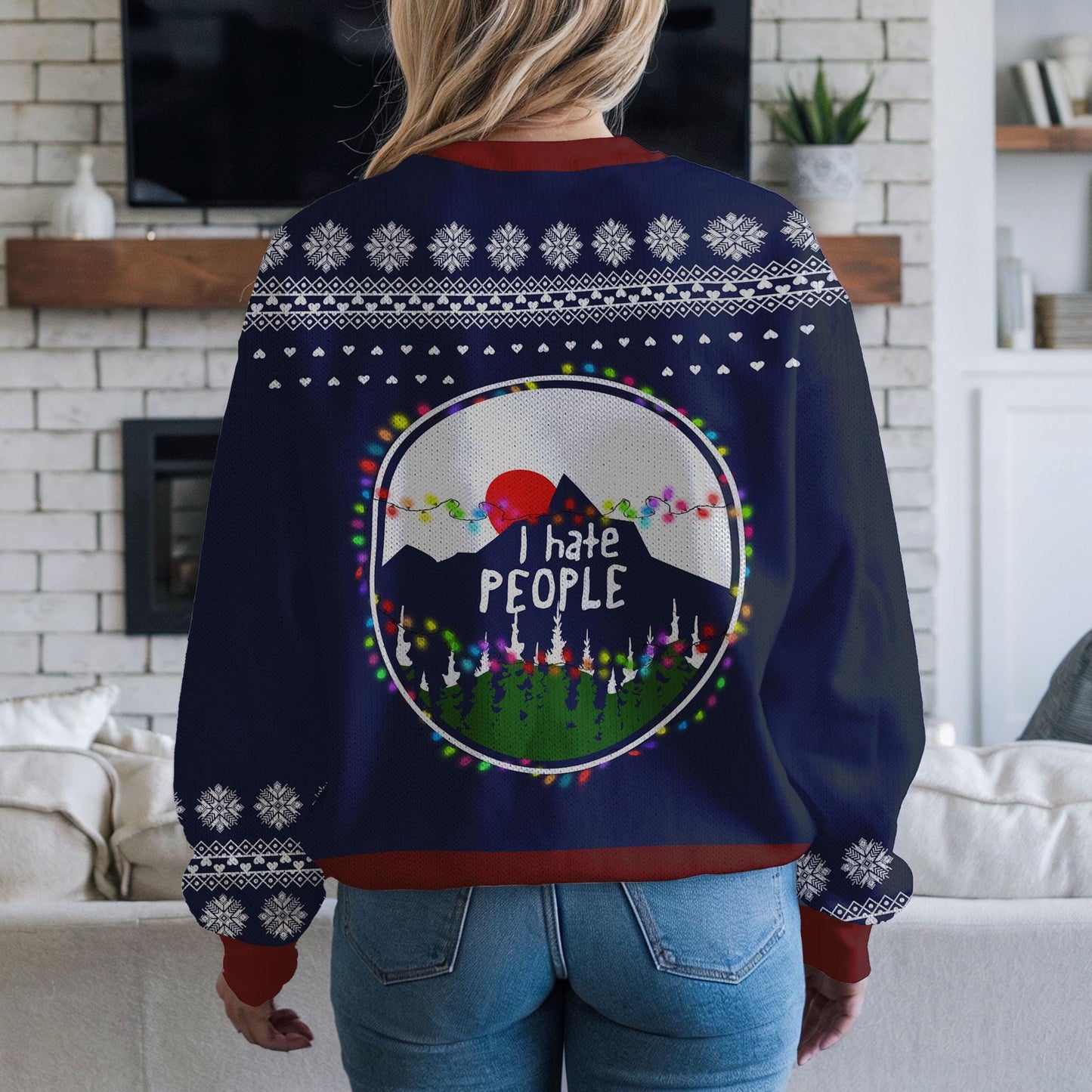 I Party With Sasquatch Ugly Christmas Sweater, Funny Bigfoot Xmas Sweatshirt for Men Women, Holiday Party Outfit Winter Gift Pullover