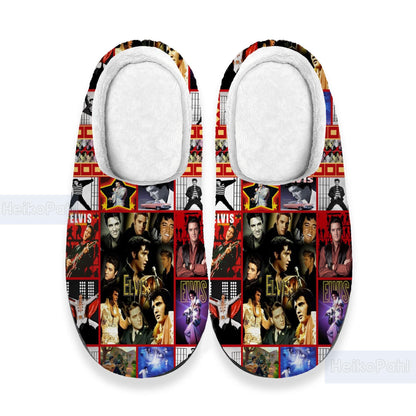 Elvis Presley 3D All Over Print Slipper, Custom Rubber Slipper, King of rock n roll, Lightweight Rubber Sole, Winter Slipper, Cotton Slipper