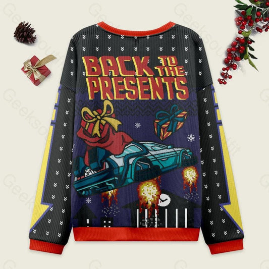 Back To The Present Ugly Christmas Sweatshirt, Holiday Crewneck Sweater, Ugly Christmas Sweatshirt 2025, Gift For Her, Gift For Him
