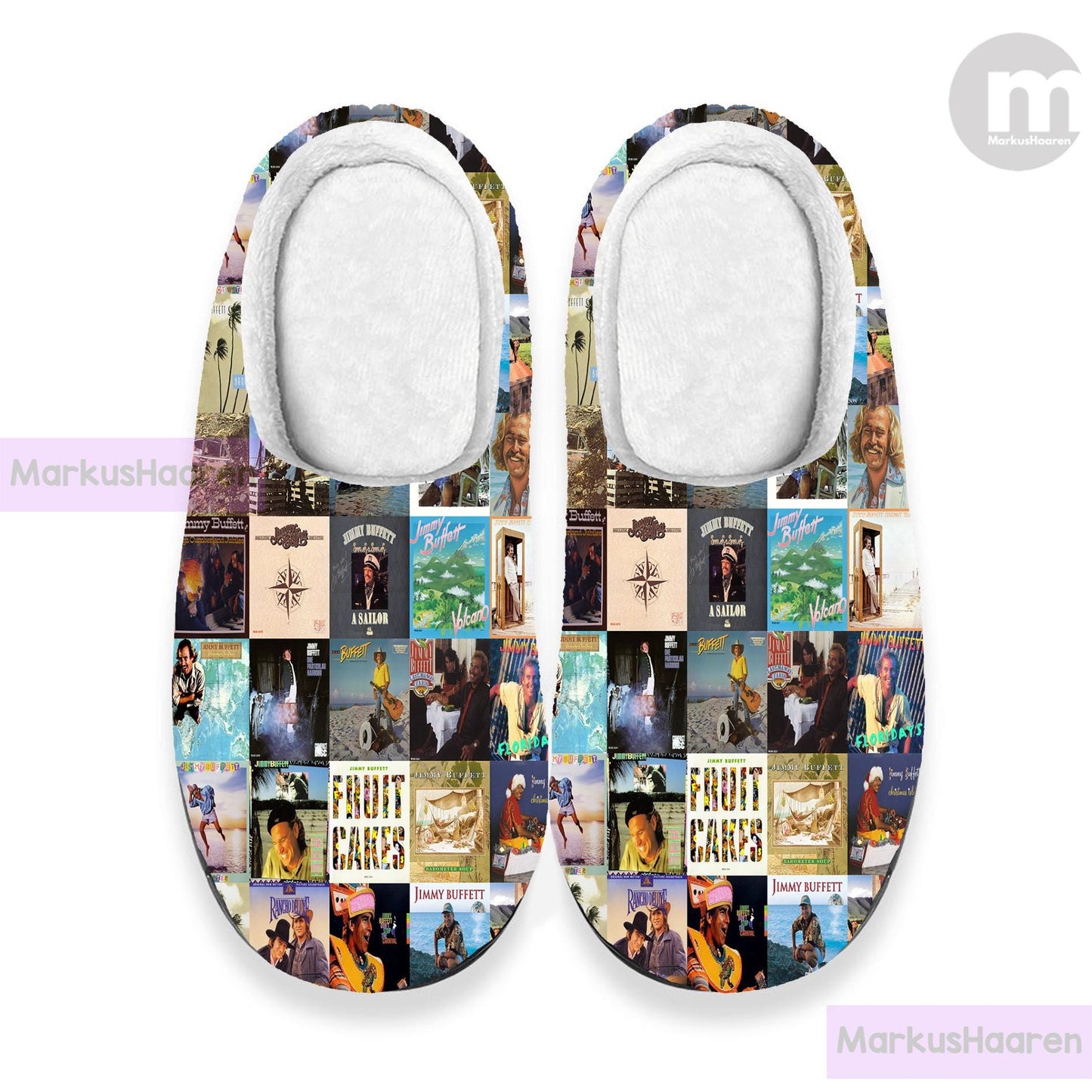 Personalized Name Jimmy Buffett 3D All Over Print Slipper, Custom Rubber Slipper, Winter Slipper, Cotton Slipper, Christmas Slippers