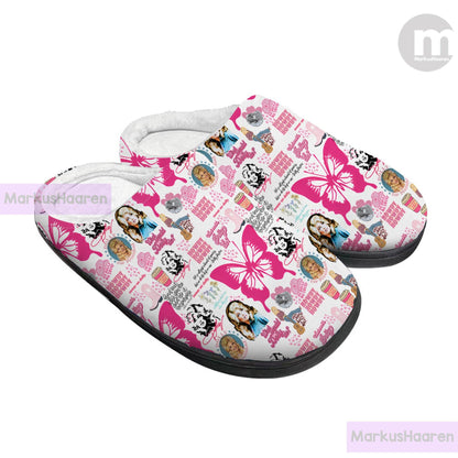 Personalized Name Dolly Parton Music 3D All Over Print Slipper, Custom Rubber Slipper, Winter Slipper, Cotton Slipper, Christmas Slippers
