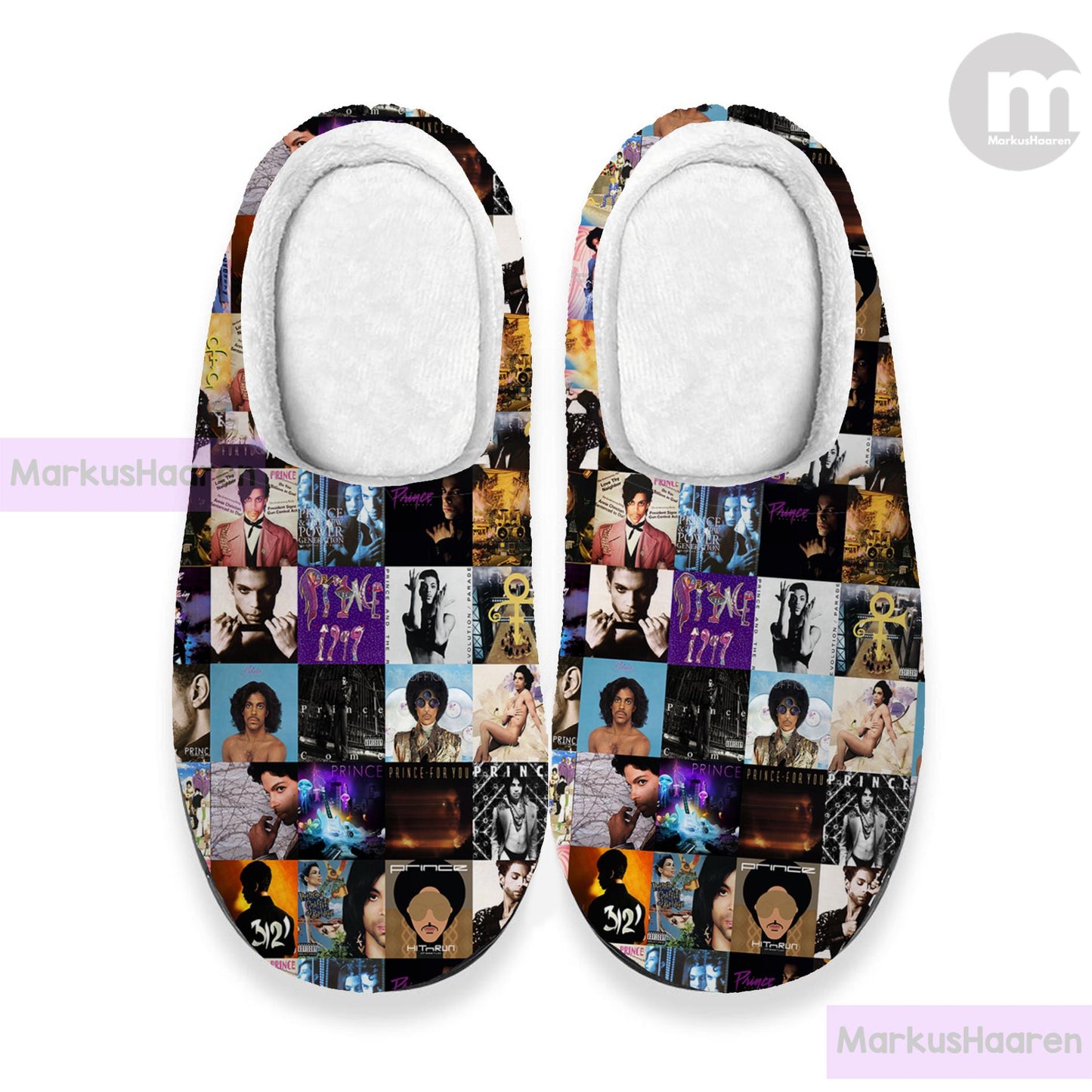 Personalized Name Prince Purple Rain 3D All Over Print Slipper, Cotton Slipper, Custom Rubber Slipper, Christmas Slippers, Winter Slipper
