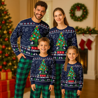 Chemistree Christmas Ugly Sweater, Chemistry Teacher Sweatshirt, Science Teacher Xmas Holiday Gift, Chemist Christmas Tree Shirt