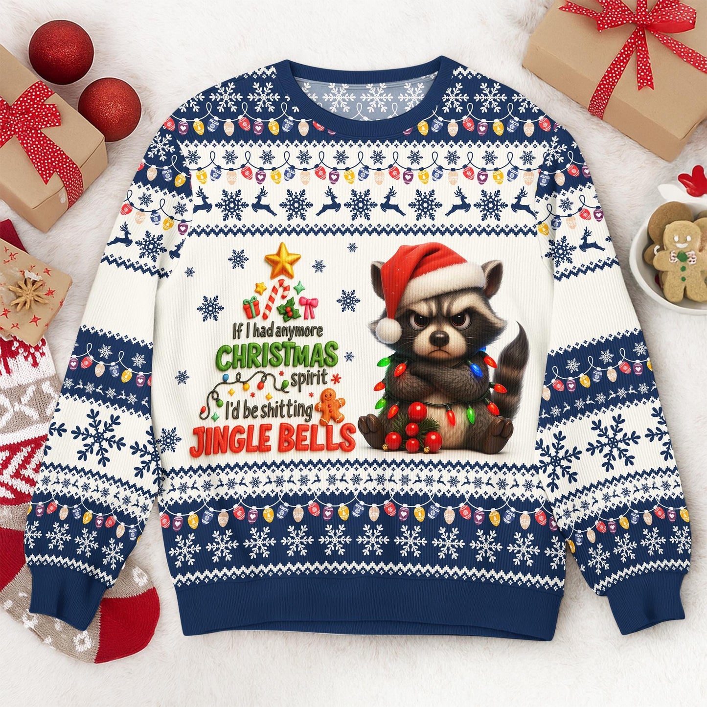 Ugly Christmas Sweater – Funny Grumpy Cats Designs, Sarcastic Grumpy Animals Holiday Sweatshirt for Men & Women, Christmas Party Outfit