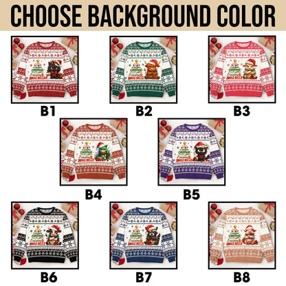 Ugly Christmas Sweater – Funny Grumpy Cats Designs, Sarcastic Grumpy Animals Holiday Sweatshirt for Men & Women, Christmas Party Outfit