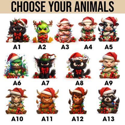 Ugly Christmas Sweater – Funny Grumpy Cats Designs, Sarcastic Grumpy Animals Holiday Sweatshirt for Men & Women, Christmas Party Outfit