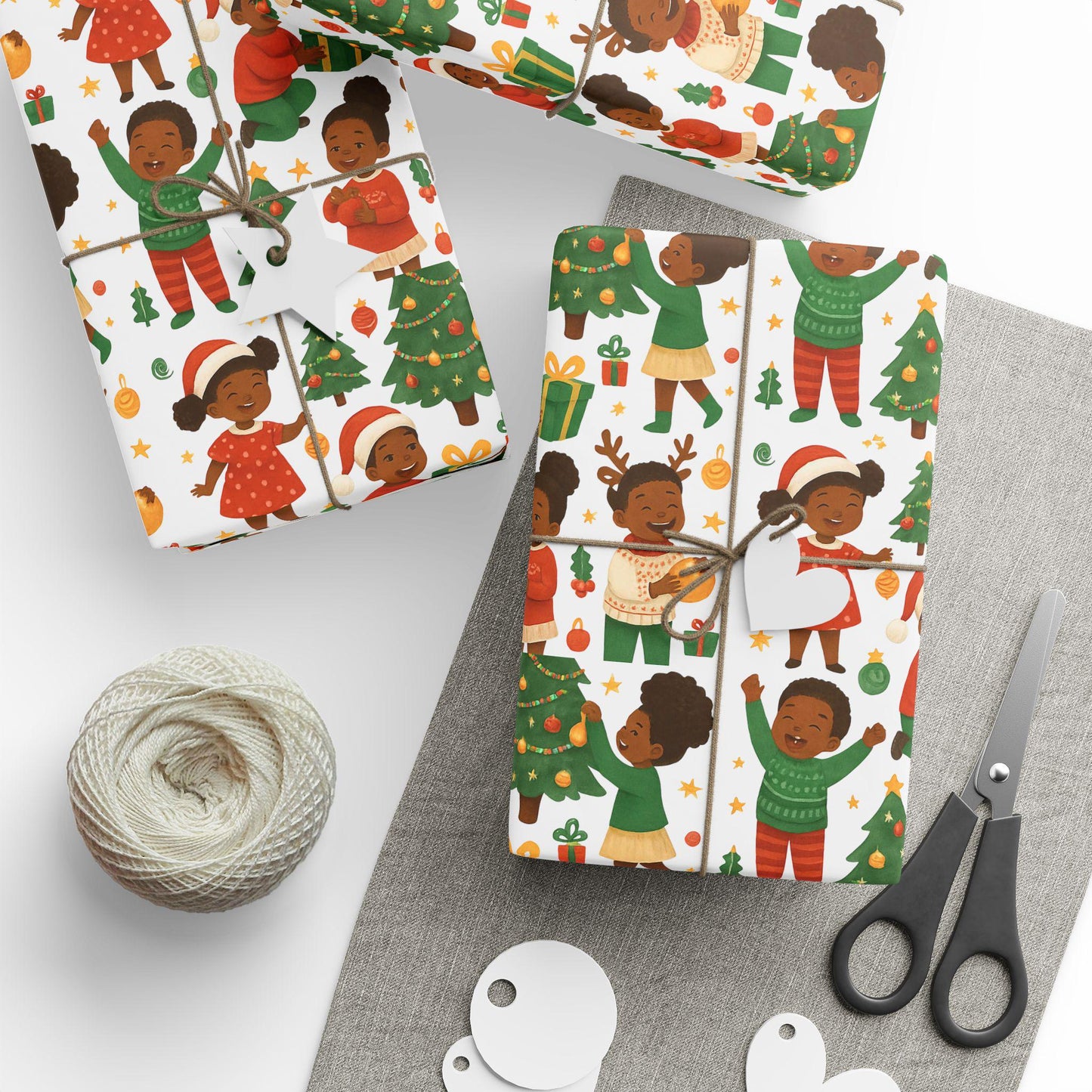 Black Joy Christmas Wrapping Paper: African American Holiday Design